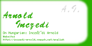 arnold inczedi business card